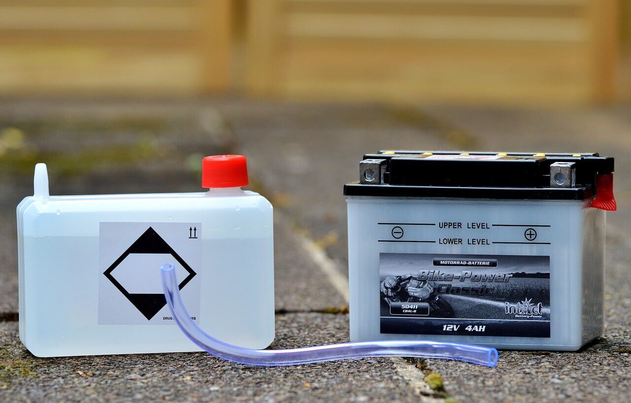 Lead-acid battery and distilled water